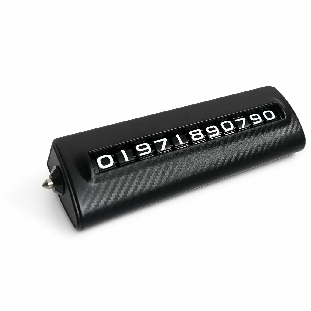 Carbon Fiber Dashboard Phone Number Display